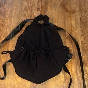 Black Drawstring mini Backpack